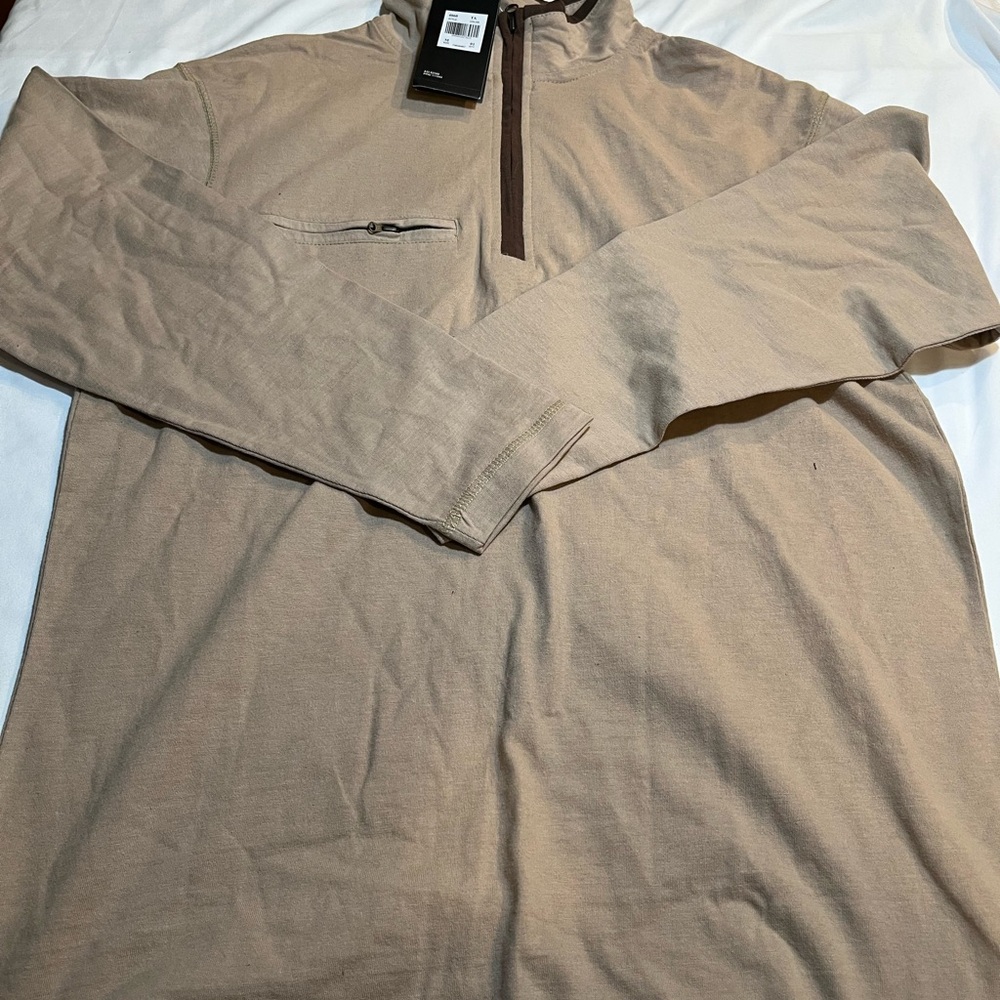Ricers End men’s 1/4 zipper pullover brown sweater/jacket size medium NWT